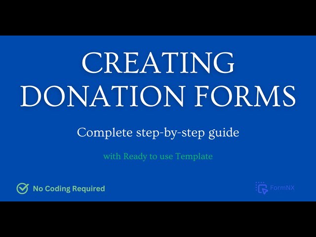 Creating Donation Forms