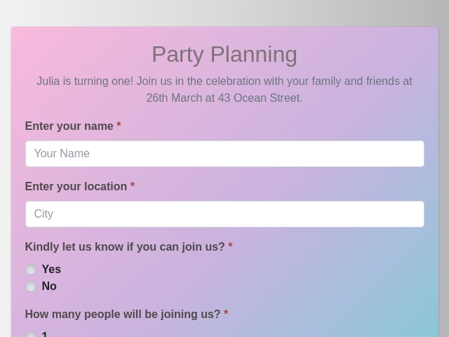 Party Planning