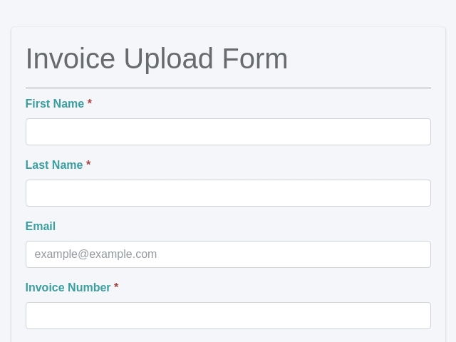 Invoice Upload Form