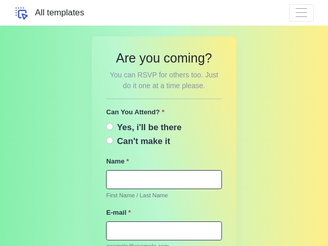 Attendance Form