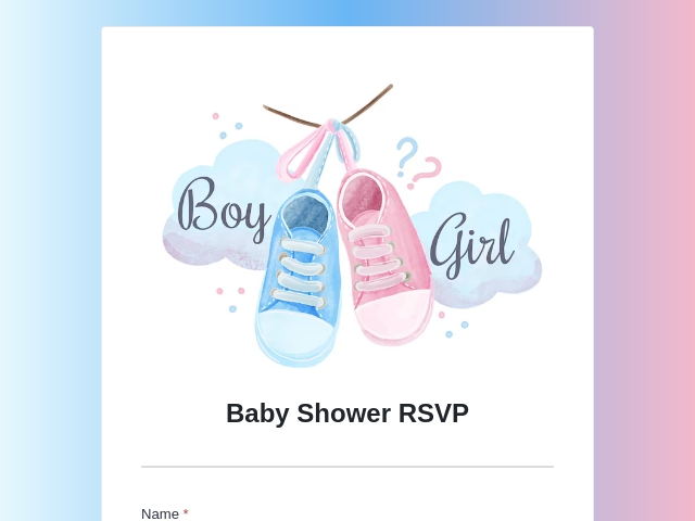 Baby Shower RSVP