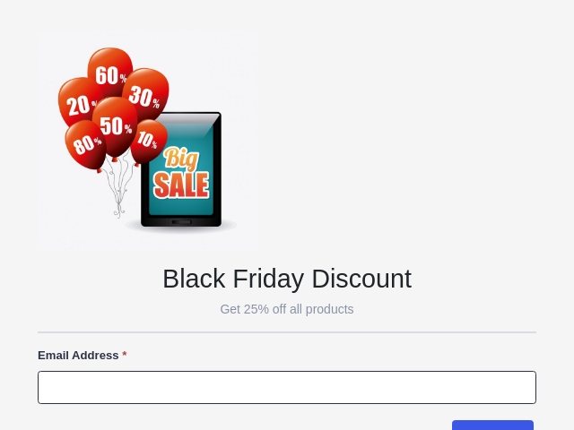 Black Friday Discount Form