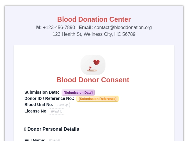 Blood Donor Consent