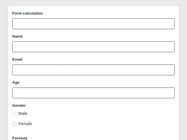 BMR Calculator Form Template Template - FormNX