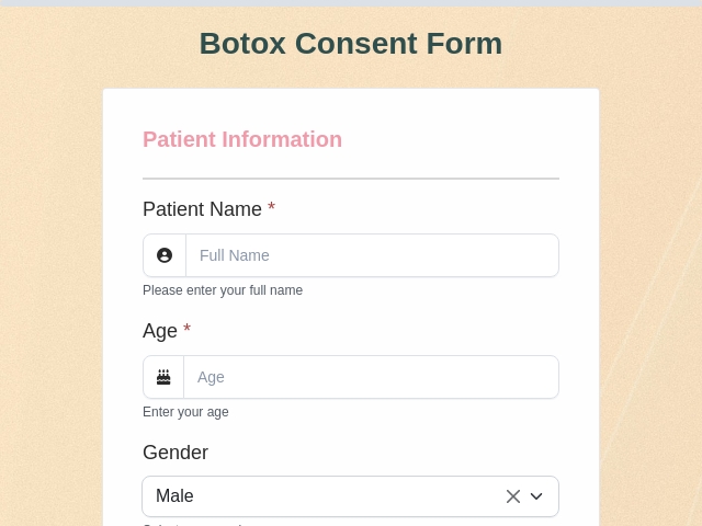 Botox Consent Form