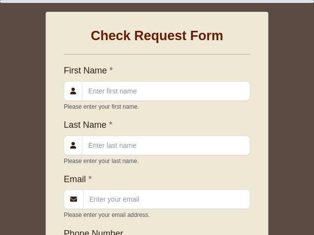Check Request Form