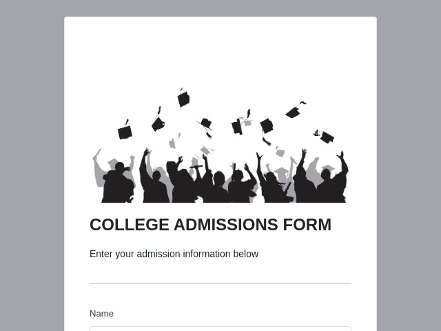 College Admission Form