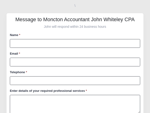 Contact Moncton Accountant