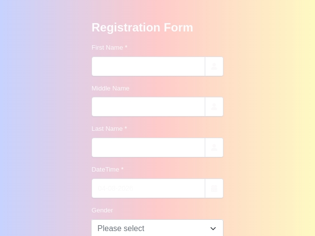Course Registration Form