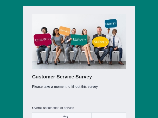 Customer Satisfaction Survey Form