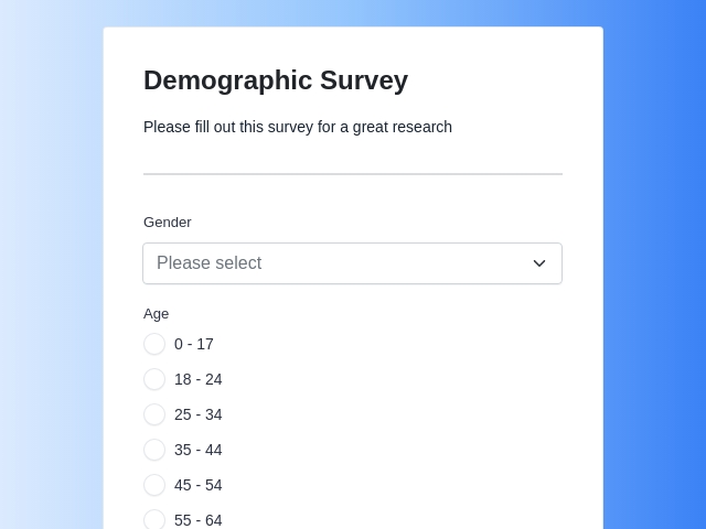 Demographic Survey