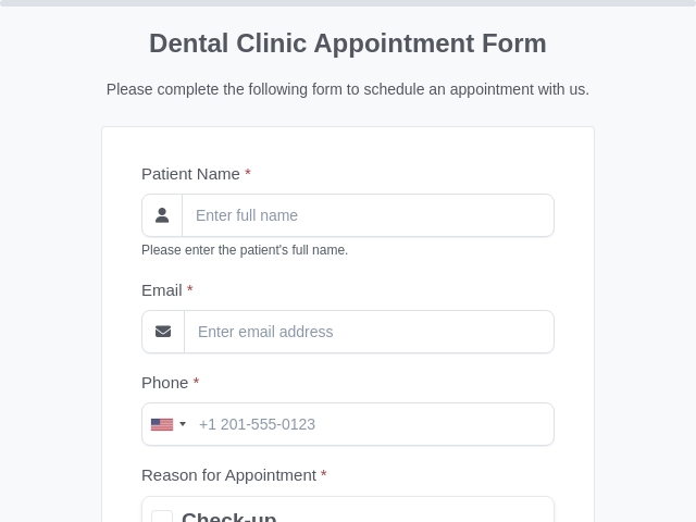 Dental Clinic Appointment