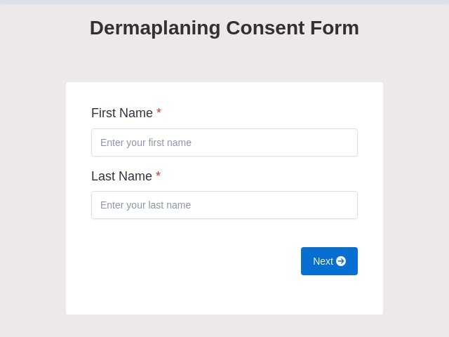 Dermaplaning Consent Form
