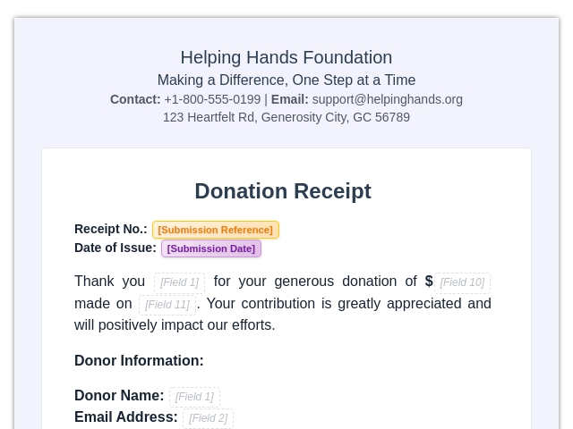 Donation Receipt