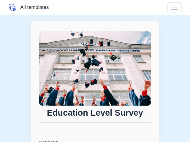 Education Level Survey Template - FormNX