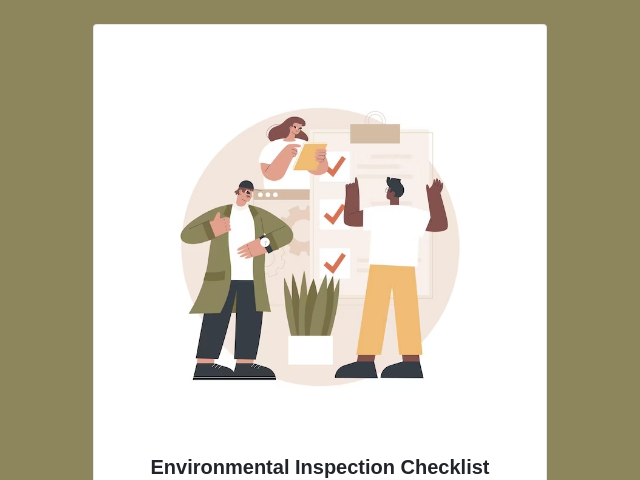 Environmental Inspection Checklist