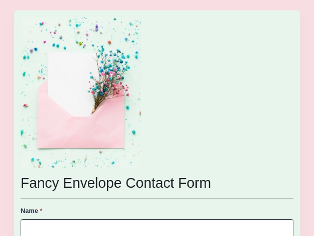 Fancy Envelope Contact Form