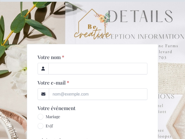 Formulaire de contact
