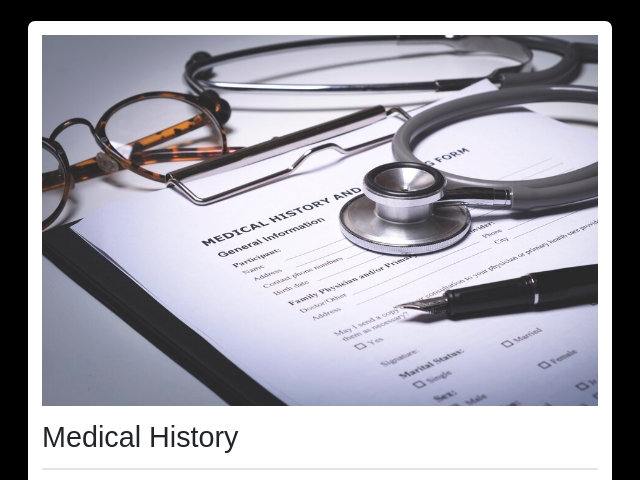 HIPAA Medical History Form
