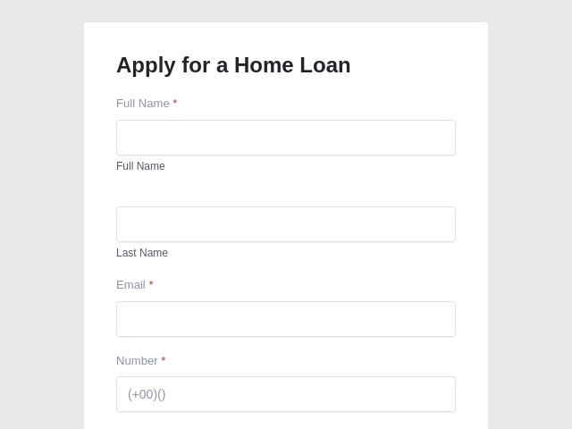 Home Loan Application