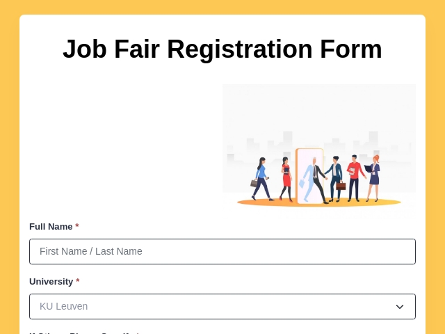Job Fair Registration Form
