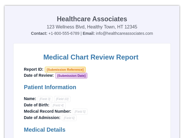 Medical Chart Review Report