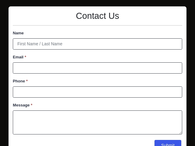 Modern Contact Form