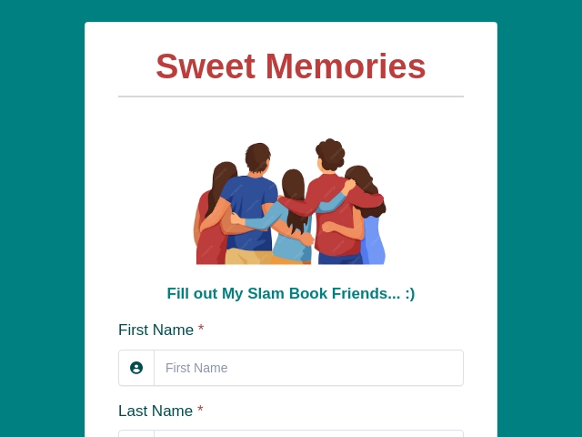 Online Slam Book Form