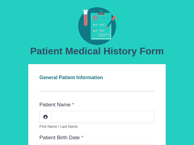 Patient Medical History Form