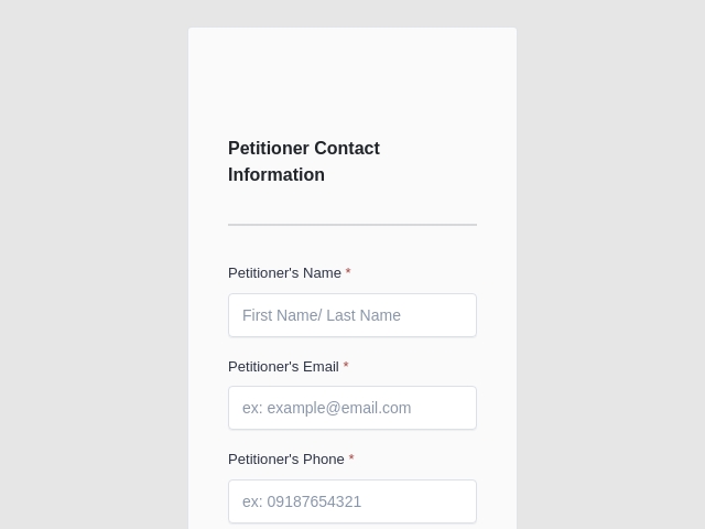 Petition Form Template