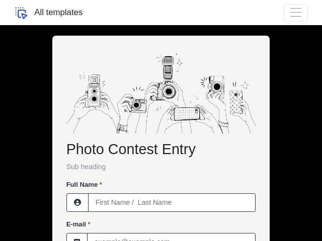 Photo Contest Entry Form