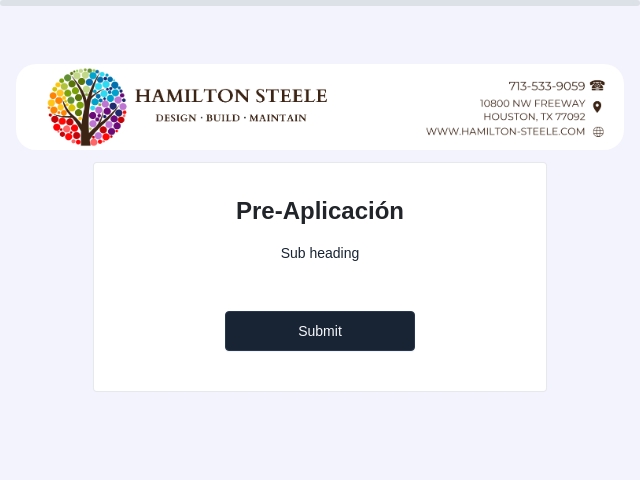 Pre - Application - Spanish