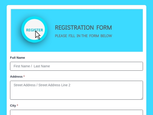 Responsive Workshop Registration Form