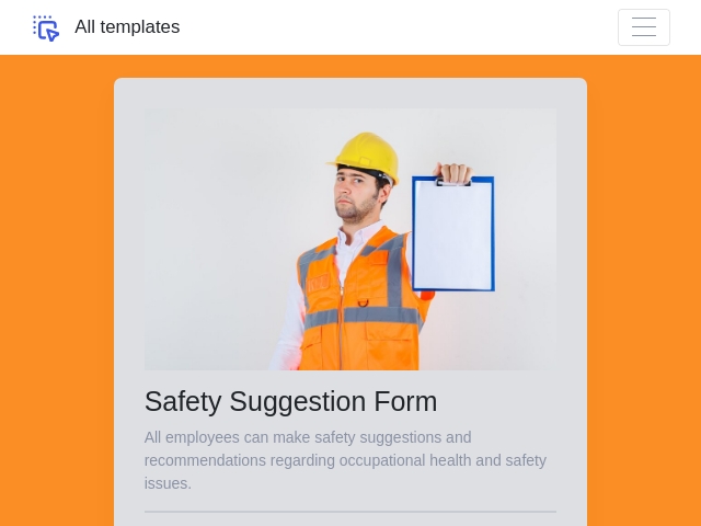 Safety Suggestion Form