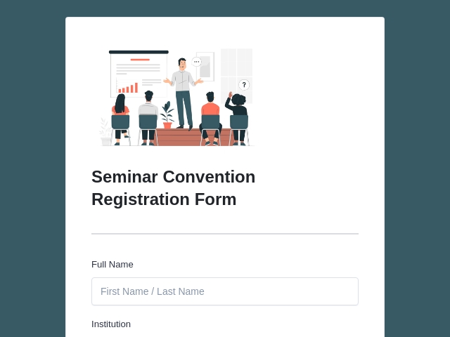 Seminar Convention Registration Form