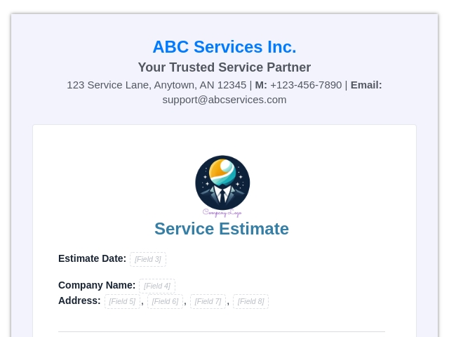 Service Estimate