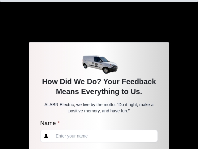 Service Follow-Up Feedback Form