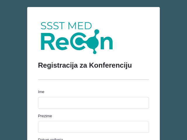 SSST Medrecon Registration Form