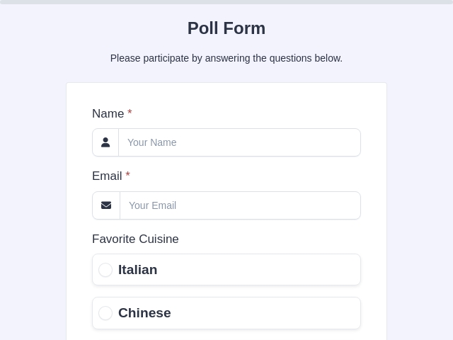 Straw Poll Form