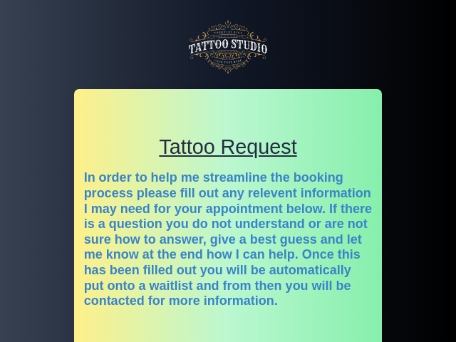 Tattoo Request
