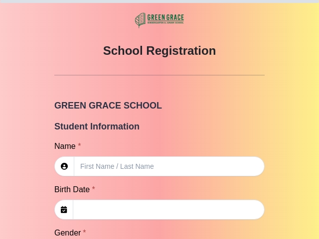 Term 3 Registration form