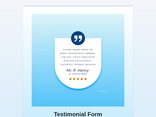 Testimonial Form