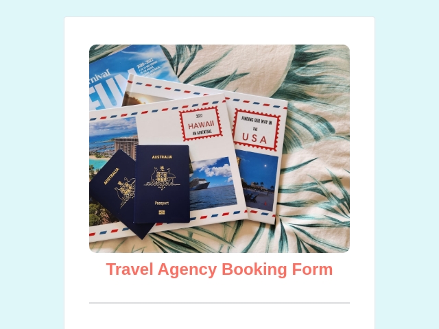 Travel Agency Booking Form