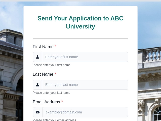 University Recourse Form