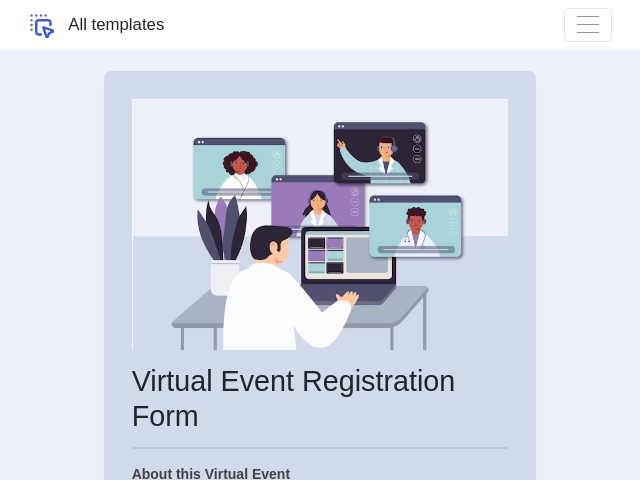 Virtual Event Registration Form