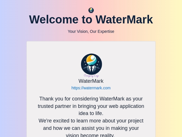 Water Mark intake form