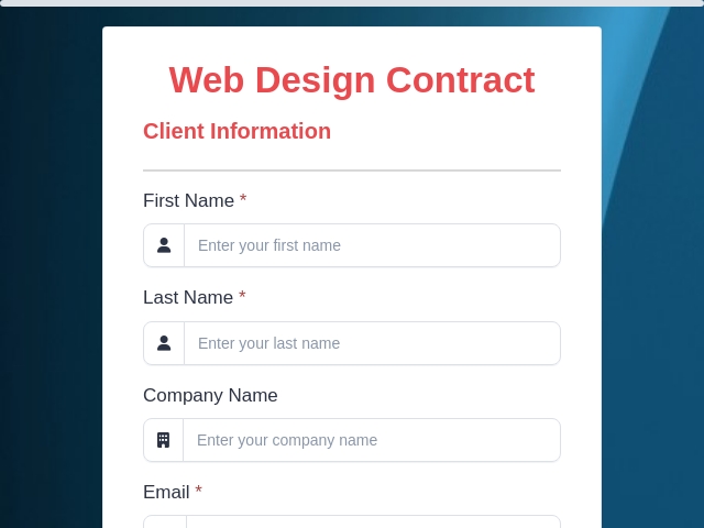 Web Design Contract