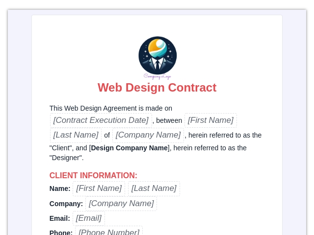 Web Design Contract
