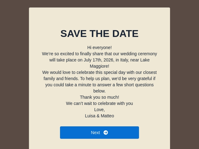 Wedding Attendance